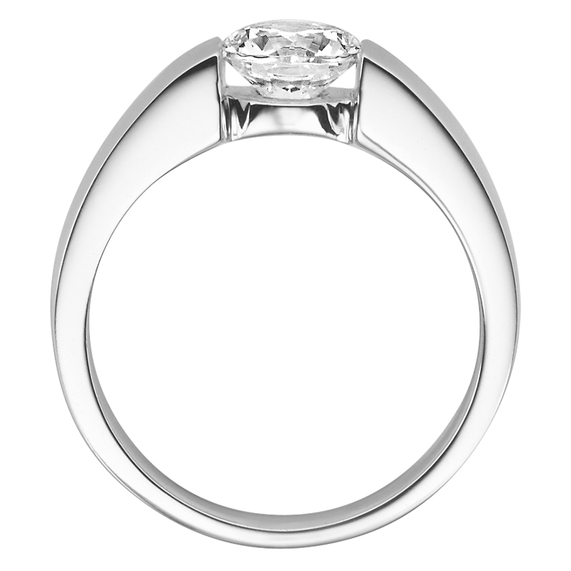 Verlobungsring 18012 Silber Solitär Ring stehend