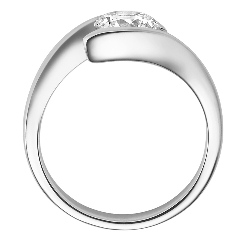 Verlobungsring 18015 Silber 925 Solitär Ring stehend