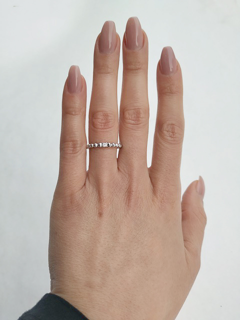 Kügelchen Ring Pallina Weißgold EH4504 Hand